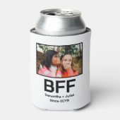 Aangepaste moderne beste vriend voor altijd foto blikjeskoeler (Blikje Voorkant)