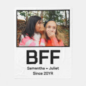 Aangepaste moderne beste vriend voor altijd foto fleece deken (Voorkant)