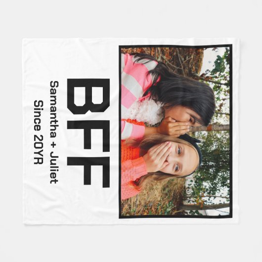 Aangepaste moderne beste vriend voor altijd foto fleece deken (Voorkant (Horizontaal))