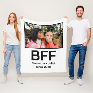 Aangepaste moderne beste vriend voor altijd foto fleece deken