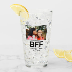 Aangepaste moderne beste vriend voor altijd foto glas