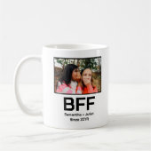 Aangepaste moderne beste vriend voor altijd foto koffiemok (Links)