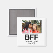Aangepaste moderne beste vriend voor altijd foto magneet (Voorkant / Achterkant)