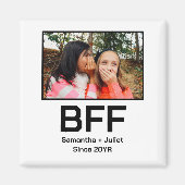 Aangepaste moderne beste vriend voor altijd foto magneet (Voorkant)