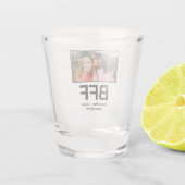 Aangepaste moderne beste vriend voor altijd foto shot glas (Achterkant)