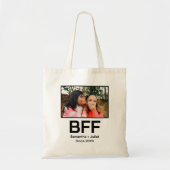Aangepaste moderne beste vriend voor altijd foto tote bag (Voorkant)