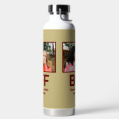 Aangepaste moderne beste vriend voor altijd foto waterfles (Links)