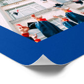 Aangepaste moderne blauwe afstudeerfoto poster (Hoek)
