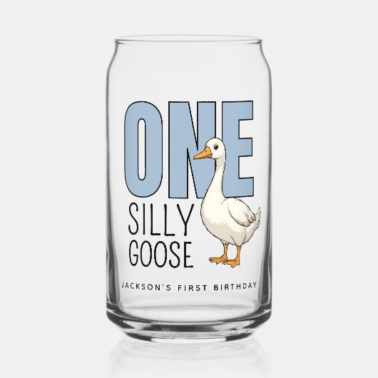 Aangepaste moderne blauwe één domme gans eerste ve blikvorm glas (Voorkant)