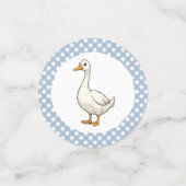 Aangepaste moderne blauwe één domme gans eerste ve confetti (Kleine voorkant)