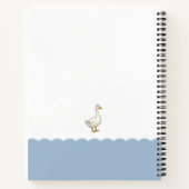 Aangepaste moderne blauwe één domme gans eerste ve notitieboek (Achterkant)