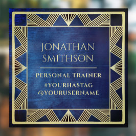 Aangepaste moderne blauwe mannelijke sportschool p raamsticker