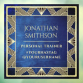 Aangepaste moderne blauwe mannelijke sportschool p raamsticker (Vel 3)