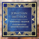 Aangepaste moderne blauwe mannelijke sportschool p raamsticker (Vel 2)