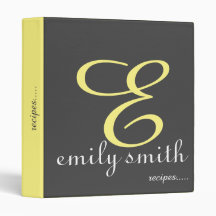 Aangepaste moderne blauwe monogram recepten