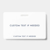 Aangepaste moderne blauwe tech professionele foto badge (Achterkant)