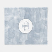 Aangepaste, moderne, blauwe Waterverf penseelstrek Fleece Deken (Voorkant (Horizontaal))