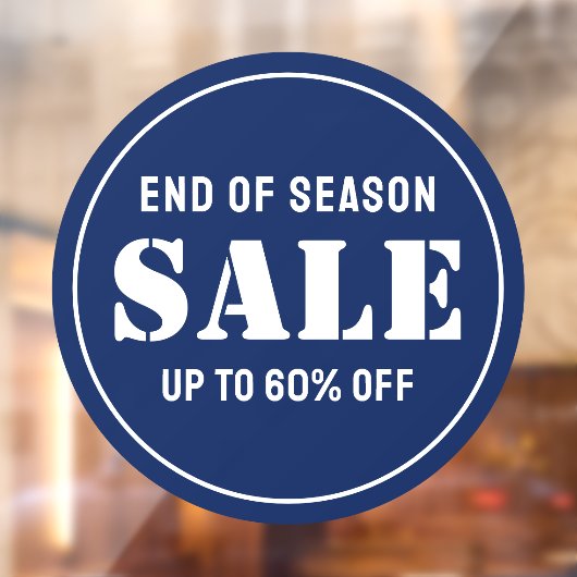 Aangepaste moderne blauwe winkeluitverkoop voor be raamsticker (Vel 2)