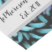 Aangepaste, moderne blauwgroen en blauwe bladen vo medium tafelloper (Hoek)