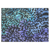 Aangepaste, moderne blauwgroen en blauwe bladen vo tafelkleed (Voorkant (Horizontaal))