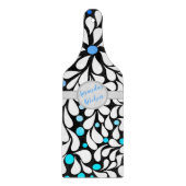 Aangepaste, moderne bloemen blauw blauwgroen ombre snijplank (Voorkant)