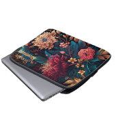 Aangepaste moderne bloemen heldere kleuren geperso laptop sleeve (Voorkant onderkant)