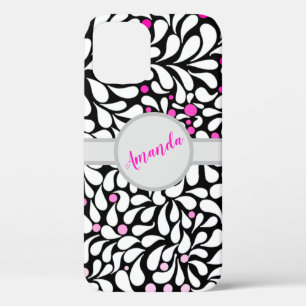 Aangepaste, moderne bloemen met roze ombre Case-Mate iPhone case