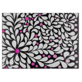 Aangepaste, moderne bloemen met roze ombre snijplank (Voorkant)