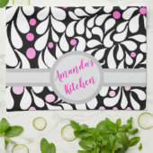 Aangepaste, moderne bloemen met roze ombre theedoek (Gevouwen)