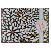 Aangepaste, moderne bloemen warm formaat afdrukken snijplank (Voorkant)