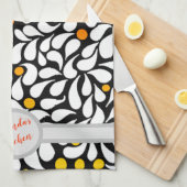 Aangepaste, moderne bloemen warm formaat afdrukken theedoek (Quarter Fold)