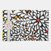 Aangepaste, moderne bloemen warm formaat afdrukken theedoek (Horizontaal)