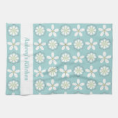 Aangepaste moderne bloemenkeukenhanddoek theedoek (Horizontaal)