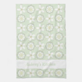 Aangepaste moderne bloemenkeukenhanddoek theedoek (Verticaal)