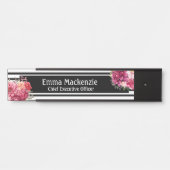 Aangepaste moderne bloemnaam Bord Kantoor deurteke Deurbordje (Voorkant)