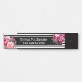 Aangepaste moderne bloemnaam Bord Kantoor deurteke Deurbordje (Voorkant)