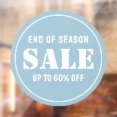 Aangepaste moderne Blue Business Store Sale Raamsticker (Vel 2)