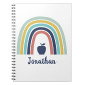 Aangepaste moderne boho appel fruit regenboog notitieboek (Voorkant)