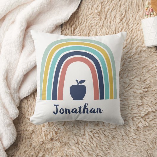 Aangepaste moderne boho-appelregenboog kussen (Deken)