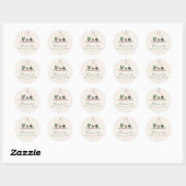 Aangepaste moderne Boho-planten bruidsdouche Ronde Sticker (Vel)