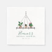 Aangepaste moderne Boho-planten bruidsdouche Servet (Voorkant)