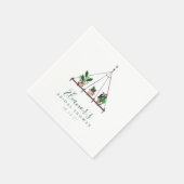 Aangepaste moderne Boho-planten bruidsdouche Servet (Hoek)