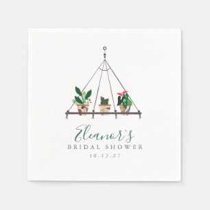 Aangepaste moderne Boho-planten bruiloftsborrel Servet
