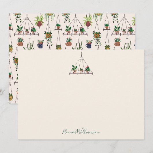 Aangepaste moderne Boho Planten Vrijgezellenfeest Bedankkaart (Voorkant / Achterkant)