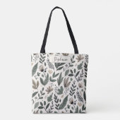 Aangepaste moderne botanische alledaagse stijl tote bag (Achterkant)