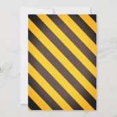 Aangepaste moderne bouw verjaardagsfeestje kaart (Achterkant)