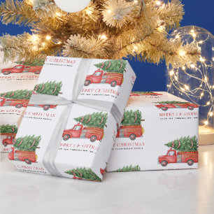 Aangepaste moderne brandweerman Kerst brandweerwag Cadeaupapier