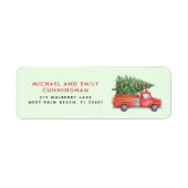 Aangepaste moderne brandweerman Kerst brandweerwag Etiket (Voorkant)