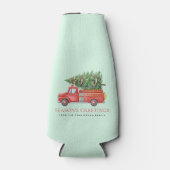 Aangepaste moderne brandweerman Kerst brandweerwag Flesjeskoeler (Voorkant)