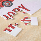 Aangepaste moderne brandweerman Kerst brandweerwag Legpuzzel (Zijkant)